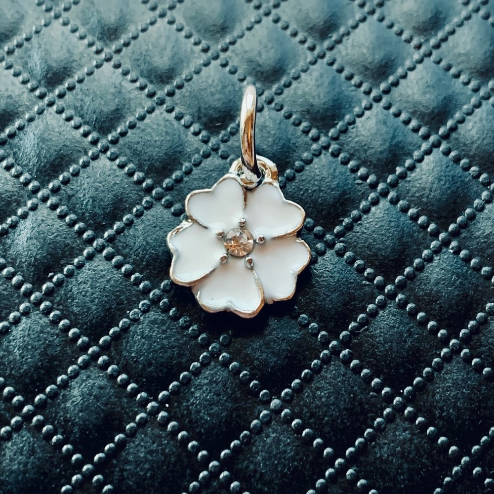 Enamel Flower Dangle European Bracelet Charm